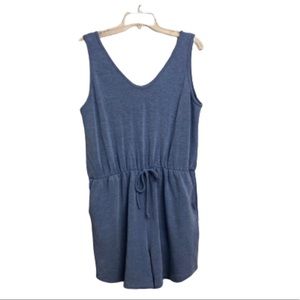 Blue Romper Swimsuit Cover-up